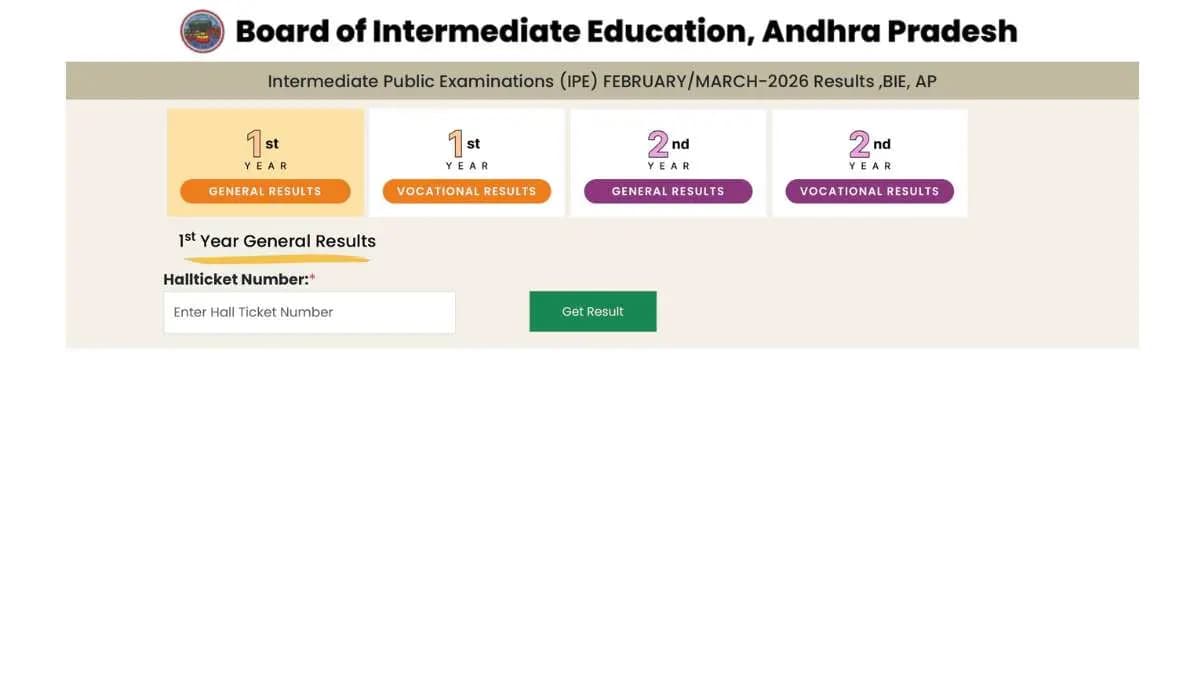 AP Intermediate 1st Year Results 2026 Declared: 77% Pass Rate Highest in 12 Years