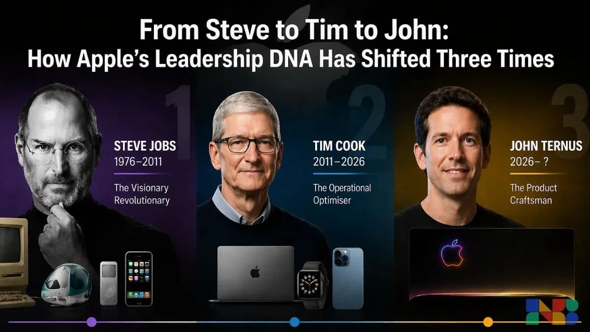 From Steve to Tim to John: How Apple's Leadership DNA Has Shifted Three Times