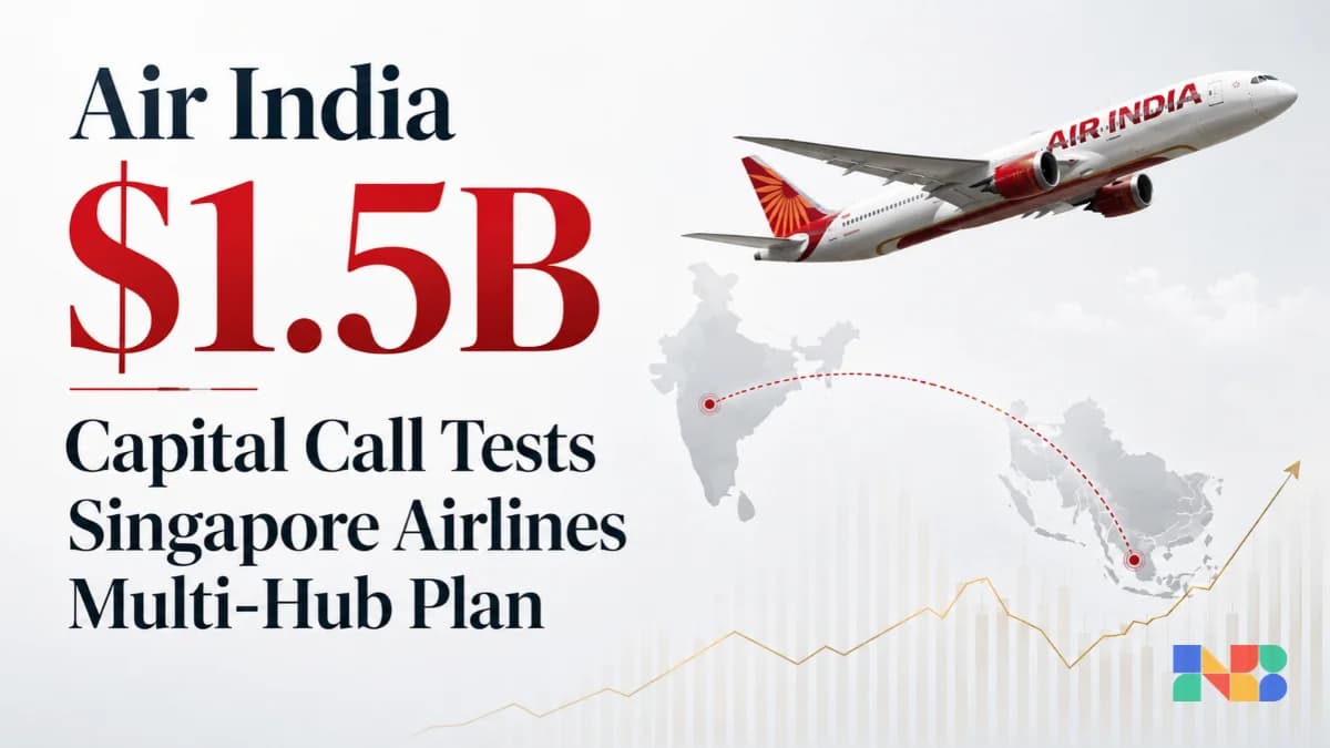 Air India $1.5B Capital Call Tests Singapore Airlines Multi-Hub Plan