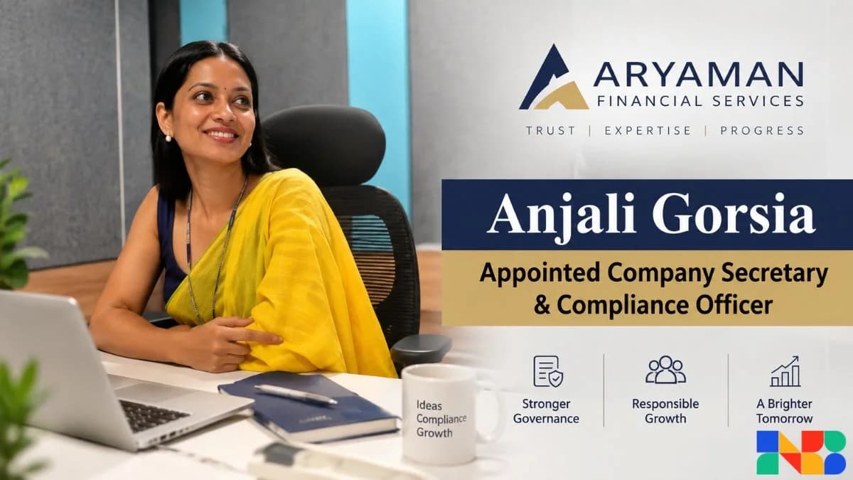 Aryaman Financial Services Appoints Anjali Gorsia as Company Secretary