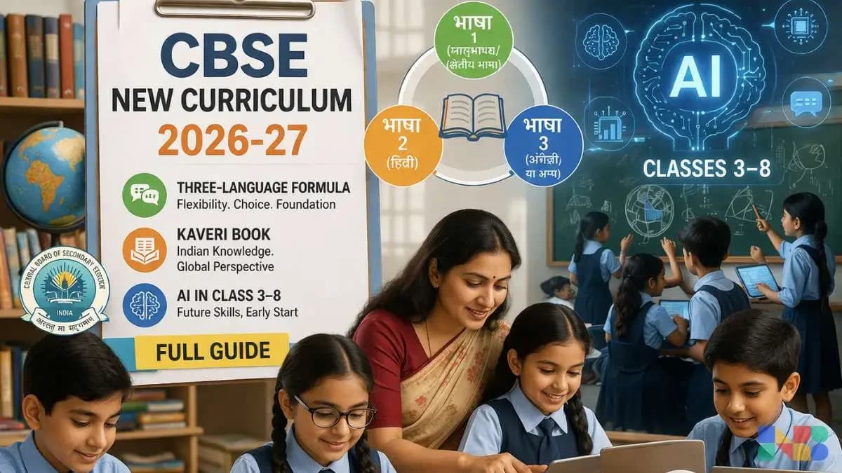CBSE New Curriculum 2026-27: Three-Language Formula, Kaveri Book, AI in Class 3–8 — Full Guide