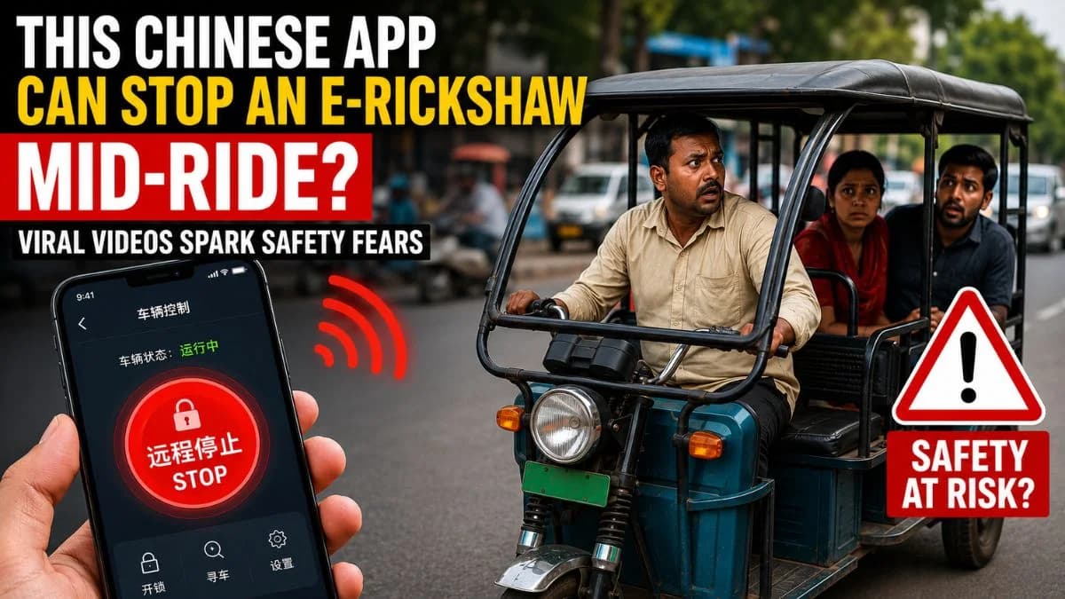 This Chinese App Can Stop an E-Rickshaw Mid-Ride?- Here's the Truth.