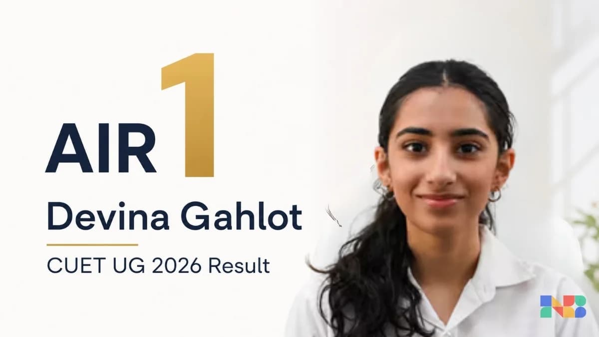 CUET UG 2026 Result: Devina Gahlot Secures AIR 1 with 1232.19 Marks