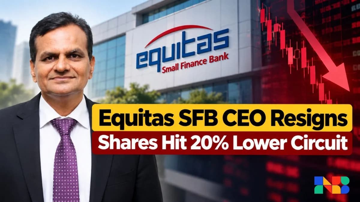 Equitas SFB CEO Vasudevan Resigns Over Conflict; Shares Plunge 20%