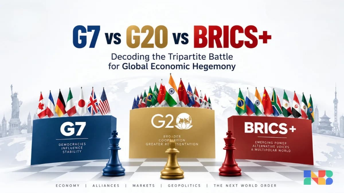 G7 vs G20 vs BRICS+: Decoding the Tripartite Battle for Global Economic Hegemony