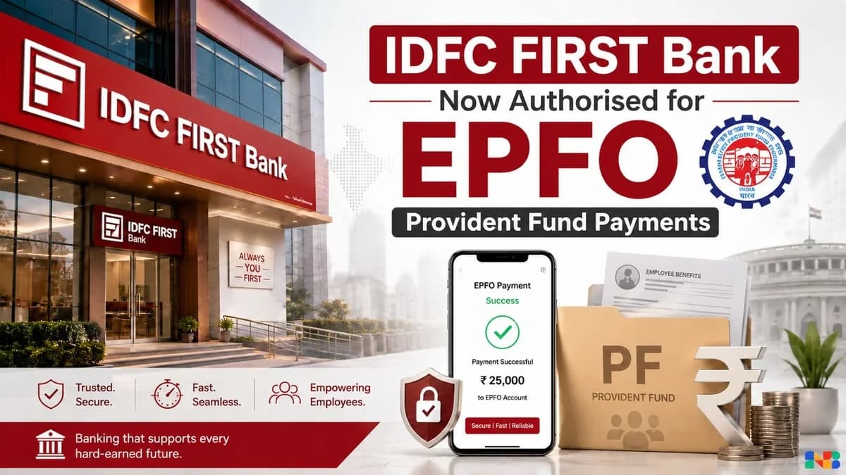 IDFC FIRST Bank Goes Live on EPFO Platform, Enables Online PF Payments for Employers
