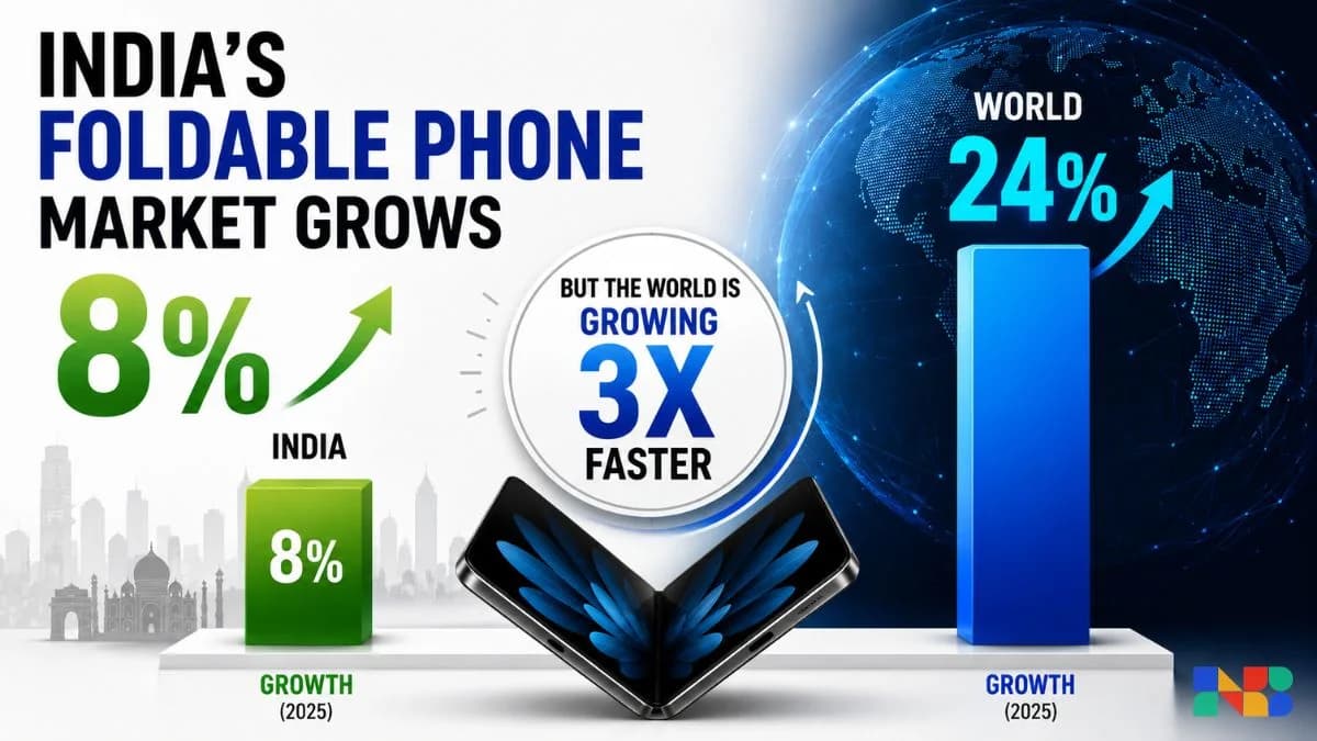 India's Foldable Phone Market Grows 8% — But the World Is Growing 3X Faster
