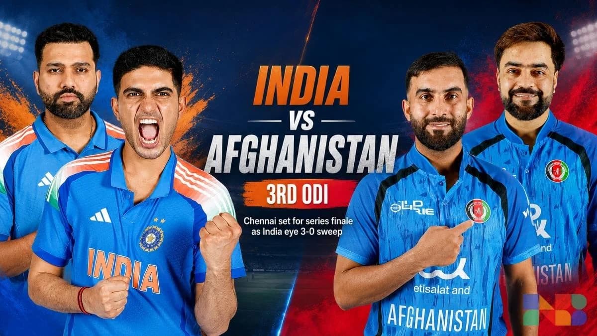 India vs Afghanistan 3rd ODI: Chennai Set for Series Finale as India Eye 3-0 Sweep