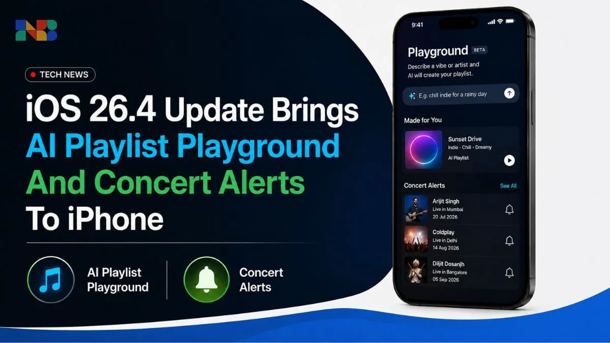 iOS 26.4 Update Brings AI Playlist Playground And Concert Alerts To iPhone