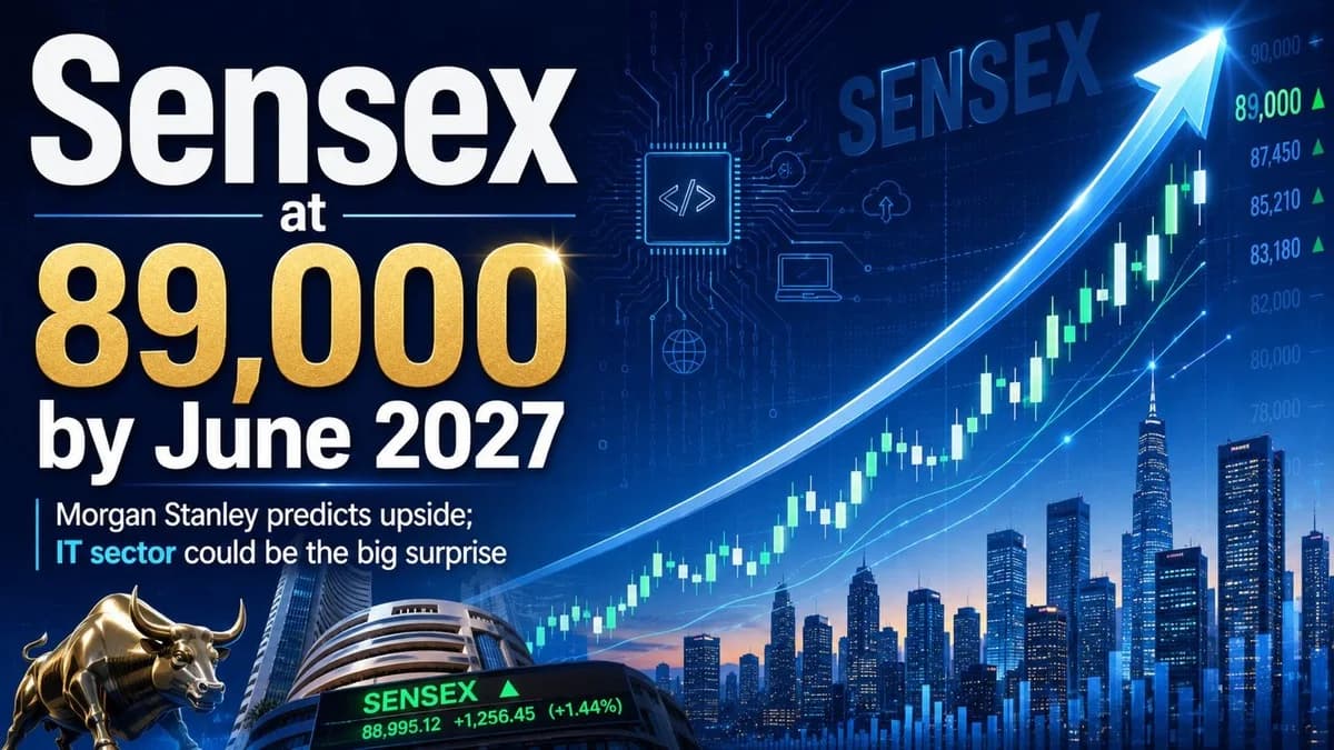 Morgan Stanley Predicts Sensex at 89,000 by June 2027; IT Sector Could Be the Big Surprise