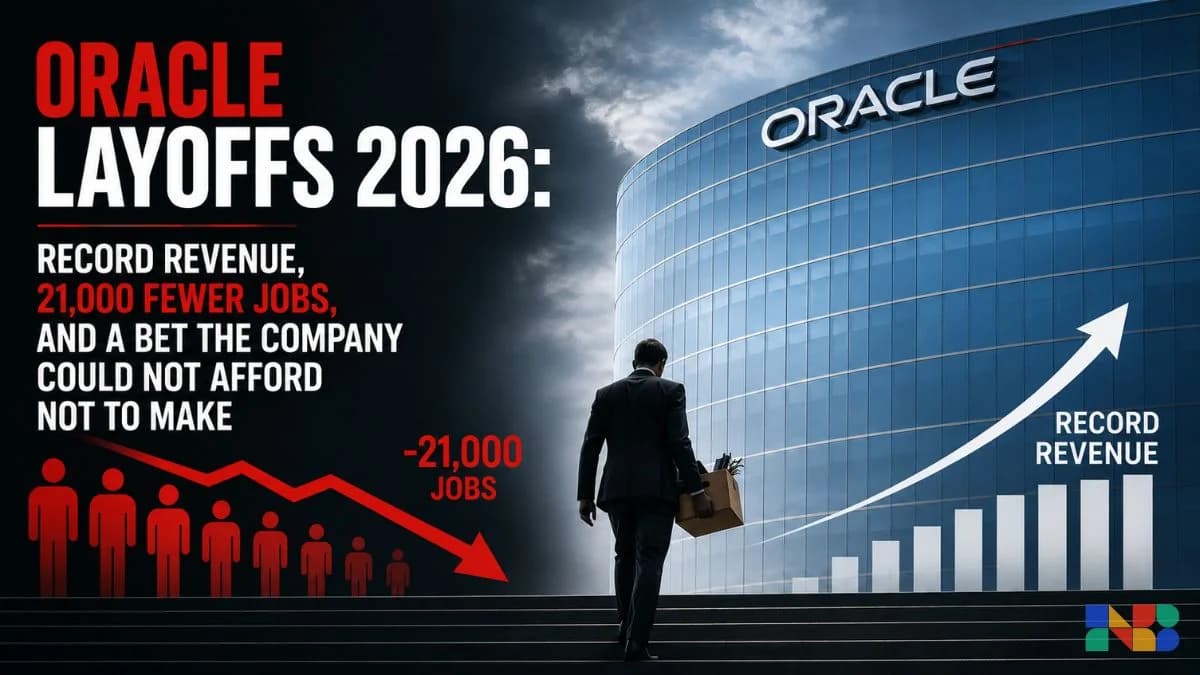 Oracle layoffs 2026 analysis showing its AI data-centre expansion and workforce reduction
