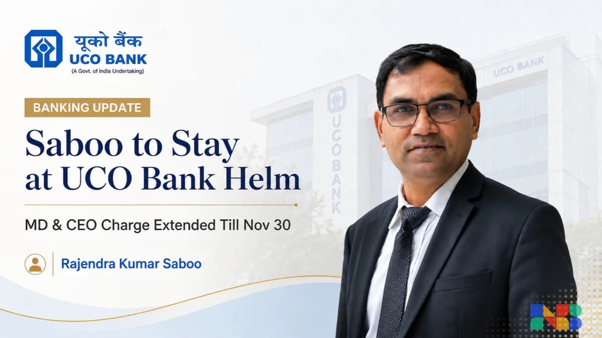 Rajendra Kumar Saboo’s UCO Bank MD & CEO Charge Extended Till Nov 30