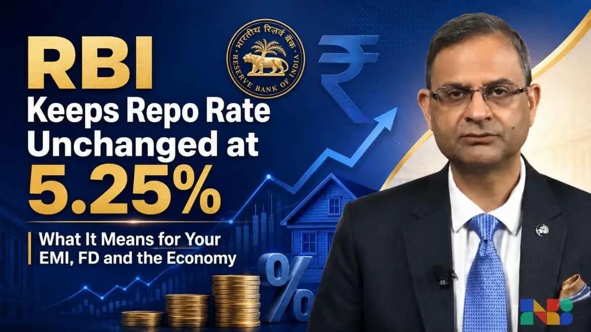 RBI Repo Rate Unchanged at 5.25%: What It Means for Your EMI, FD and the Economy