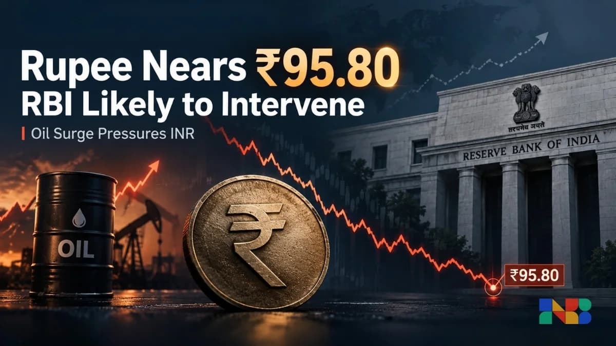 RBI Foreign Exchange Intervention Likely as Rupee Nears ₹95.80