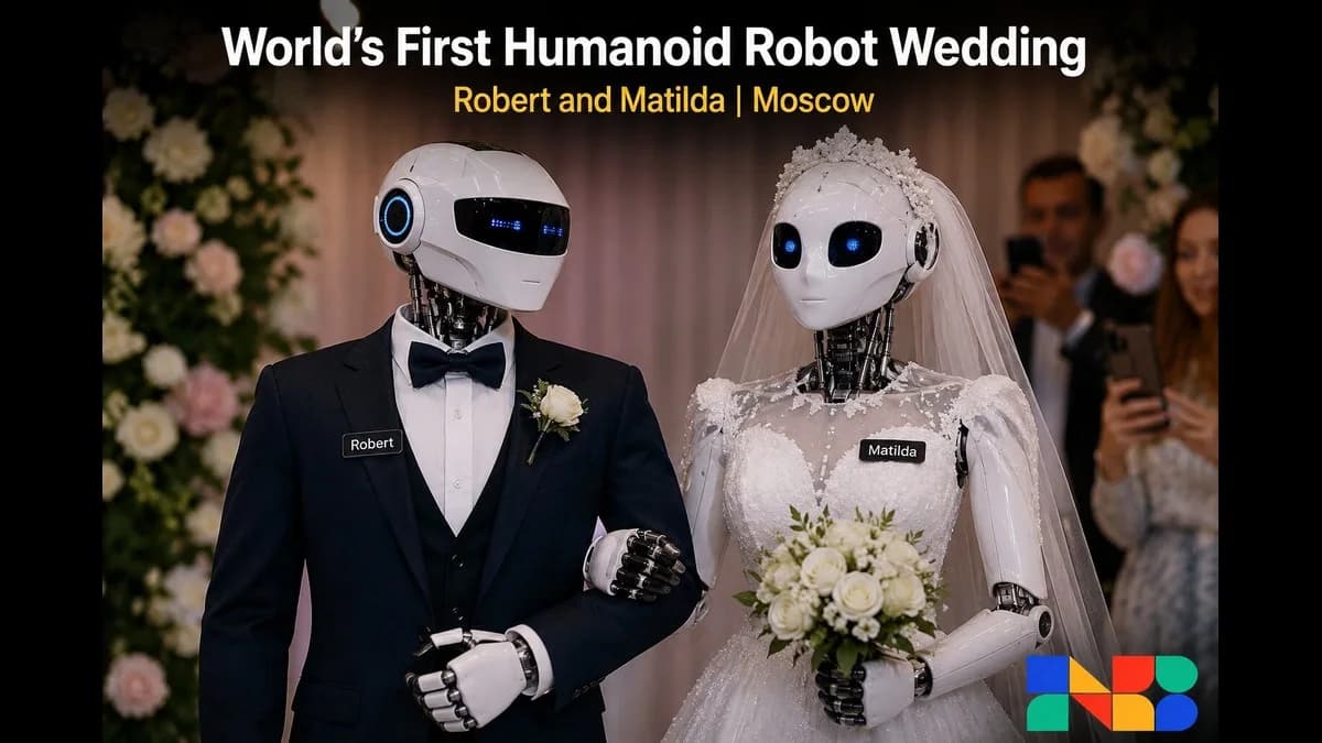 World's First Humanoid Robot Wedding Held in Moscow - Robert and Matilda