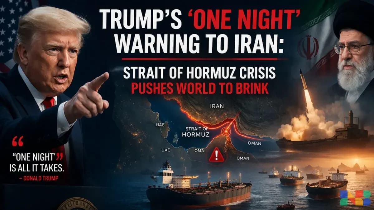 Trump’s ‘One Night’ Warning to Iran: Strait of Hormuz Crisis Pushes World to Brink
