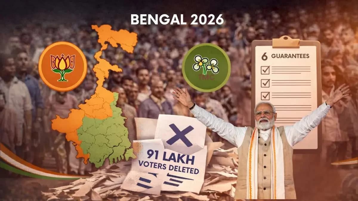Bengal 2026: 91 Lakh Voters Deleted, Modi's 6 Guarantees, TMC vs BJP — What to Expect
