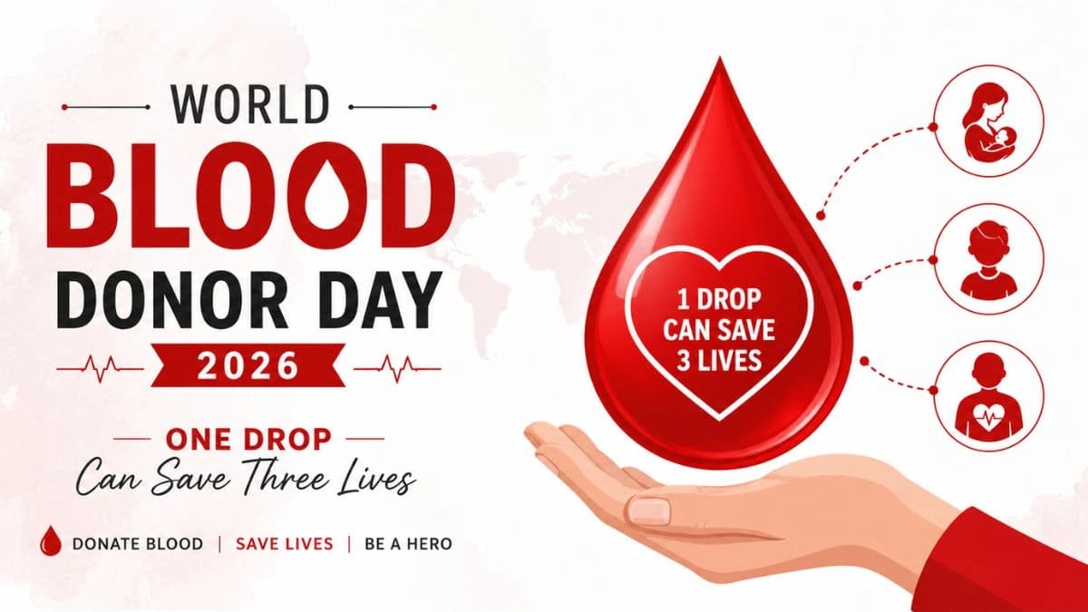 World Blood Donor Day 2026: One Drop Can Save Three Lives