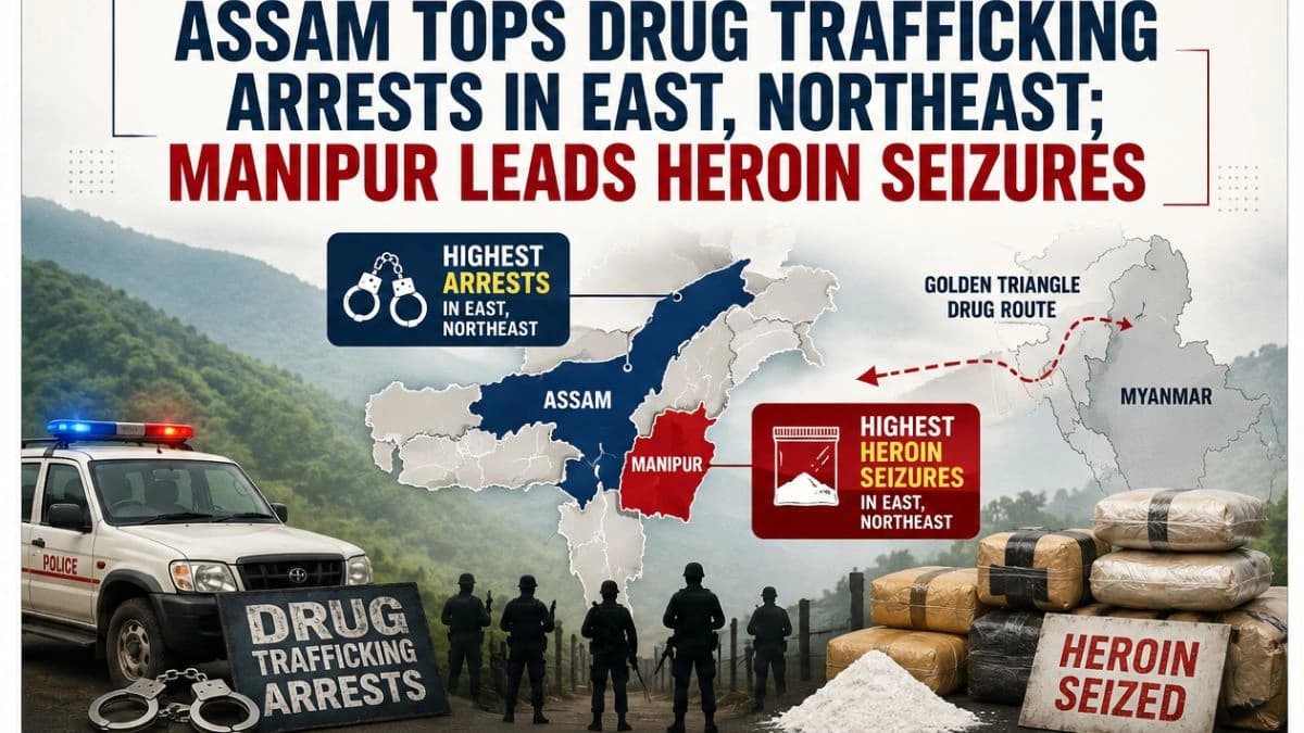 Assam tops drug trafficking arrests in East, Northeast; Manipur leads heroin seizures