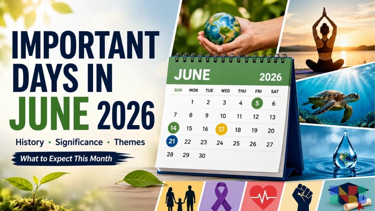 Important Days in June 2026: Full List, History, Significance, and What to Expect?