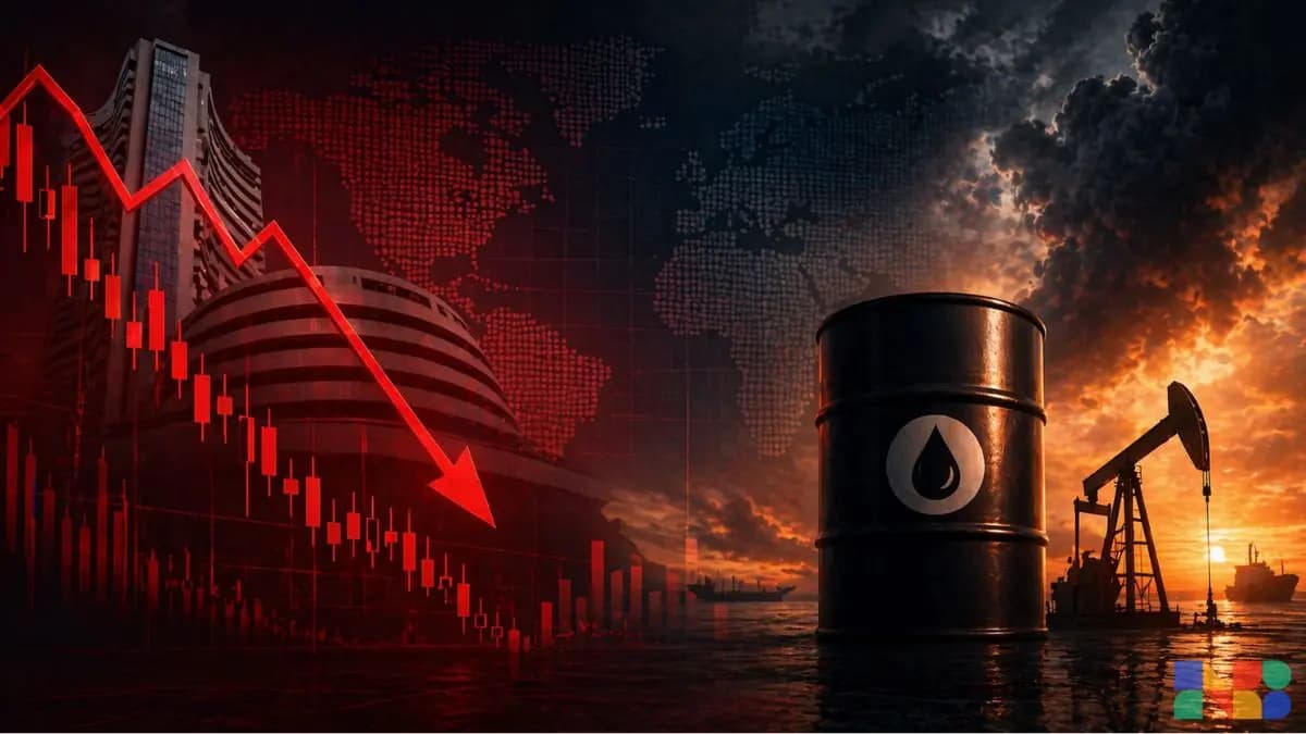 Indian Stock Market Today: Sensex & Nifty 50 Fall Amid Oil Surge & US-Iran Tensions