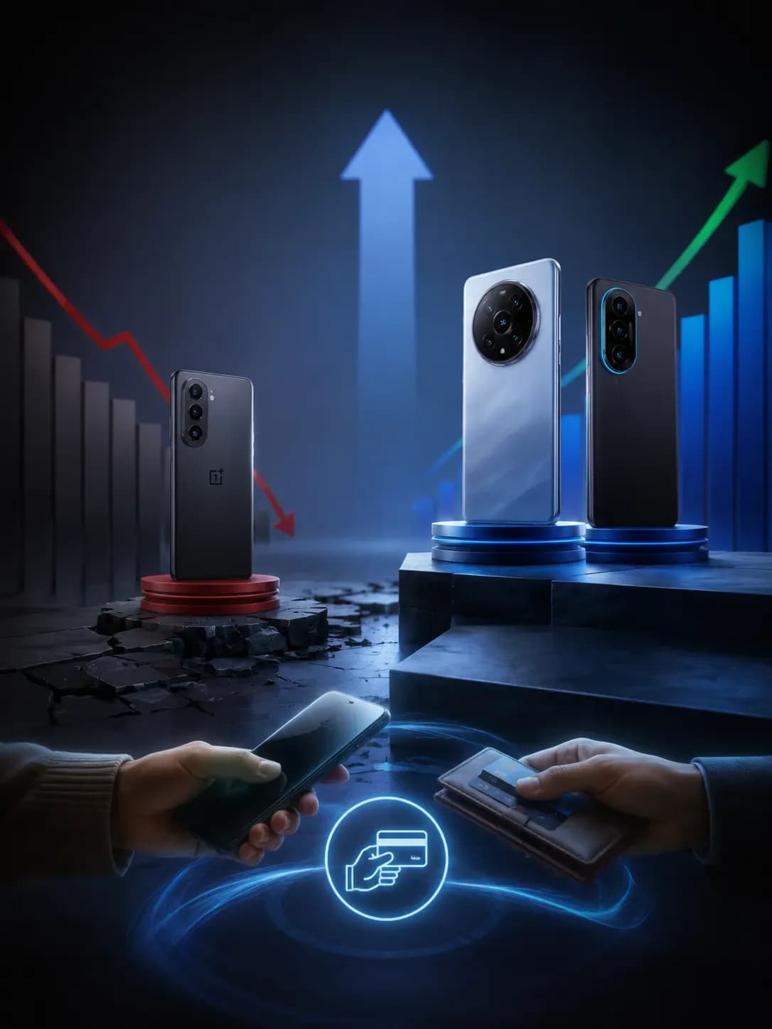 OnePlus losing momentum while Vivo and iQOO strengthen their market position, driven by consumer financing (EMIs) and strategic brand prioritization rather than just hardware competition.