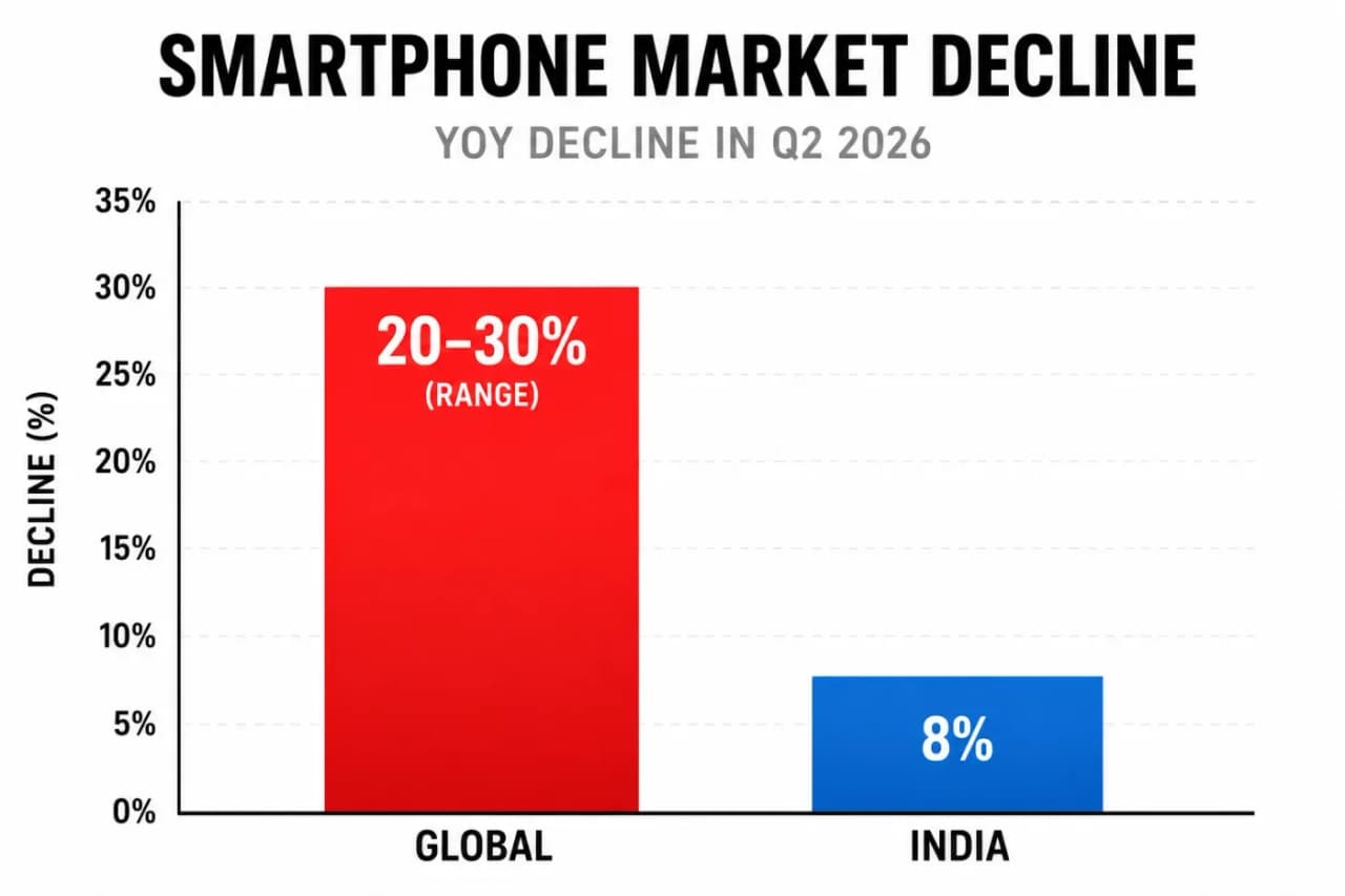 India's foldable phone market is growing at a fraction of the global pace in 2026 — here's the data behind the gap.