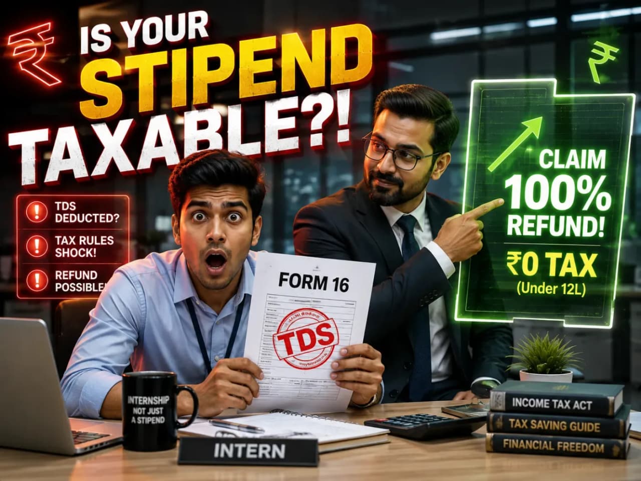 do-interns-get-form-16-india-stipend-tax-tds-refund-guide