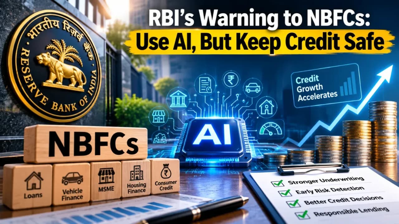 RBI warning to NBFCs on using AI for credit risk detection and strengthening underwriting as lending growth accelerates