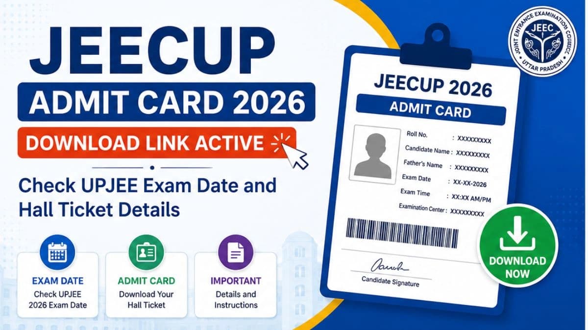 JEECUP Admit Card 2026 Download Link Active — Check UPJEE Exam Date and Hall Ticket Details