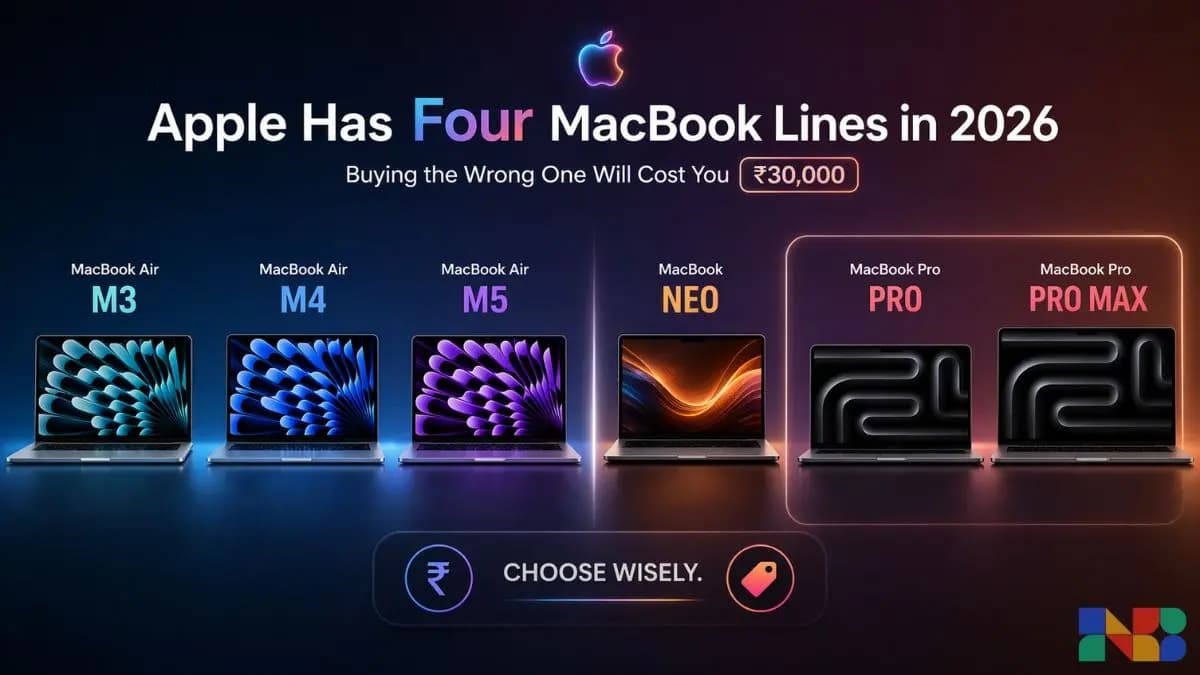 Apple Has Four MacBook Lines in 2026 and Buying the Wrong One Will Cost You ₹30,000