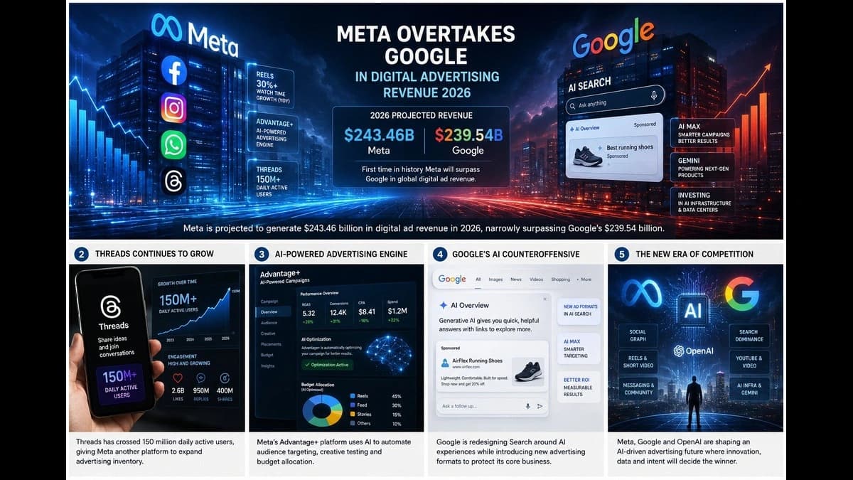 Meta Overtakes Google in Digital Ads 2026: What Changed