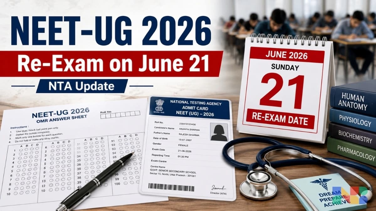 NEET-UG 2026 Re-Exam on June 21: NTA Announces Fresh Date After Paper Leak Row!