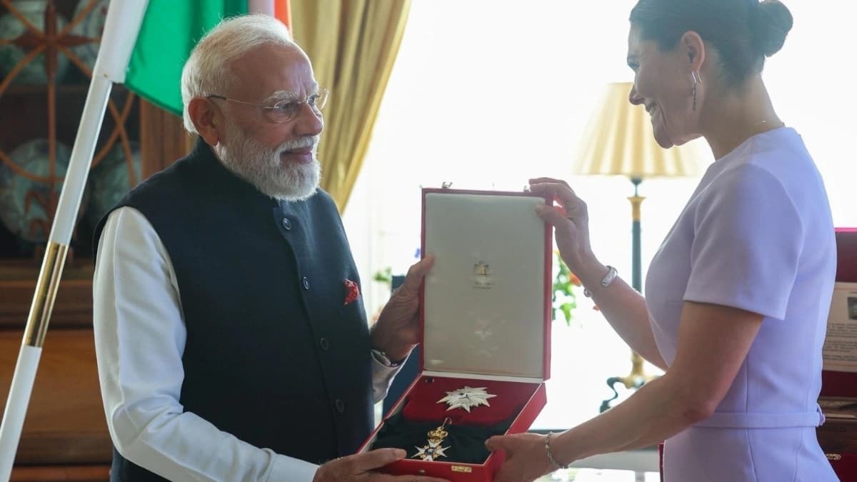 PM Modi Receives Sweden’s Royal Order of the Polar Star in Gothenburg