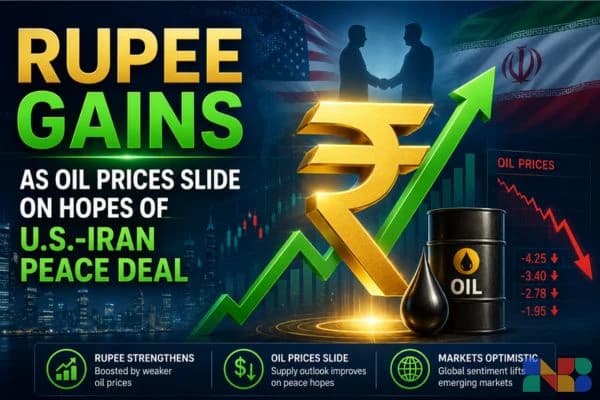 Rupee Gains as Oil Prices Slide on Hopes of U.S.-Iran Peace Deal