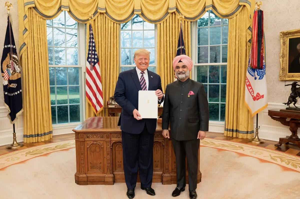 Trump Calls Taranjit Sandhu a "Seasoned Diplomat" as He Congratulates Delhi's New Lieutenant Governor