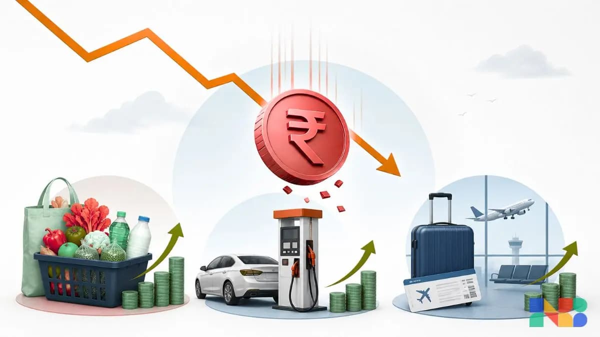 Why the Rupee Is Falling and What It Costs You at the Grocery Store, the Petrol Pump, and the Airport?
